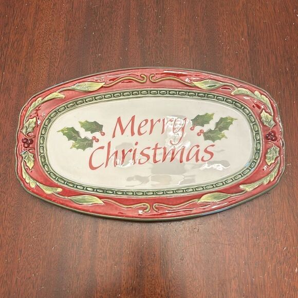 Fitz and Floyd St Nick Merry Christmas decorative plate - Picture 1 of 5